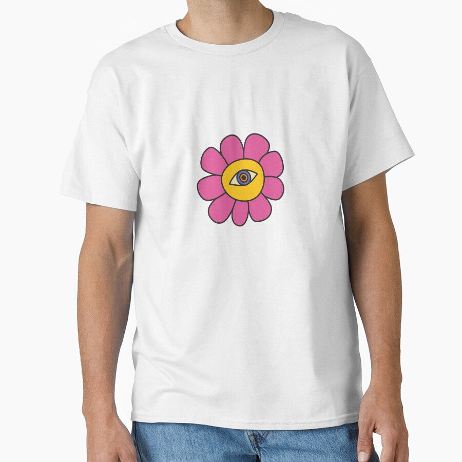 Flower with eye groovy psychedelic 70s style by delostantos