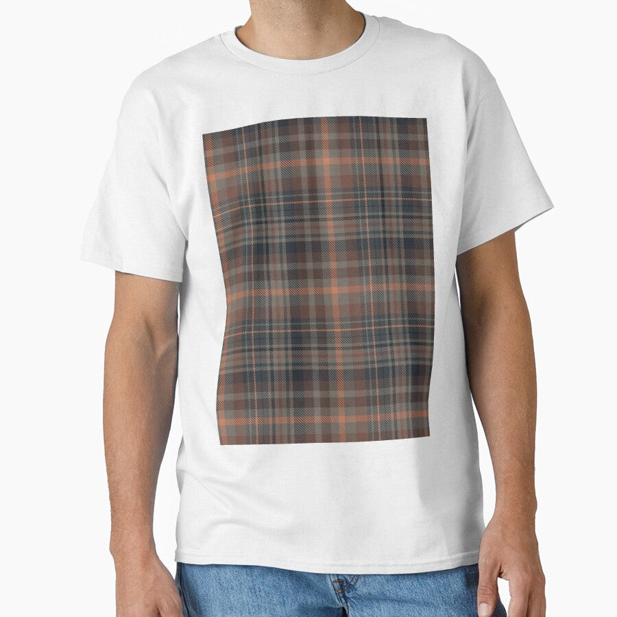 Dark Earth Woods Plaid Tartan Design by PatternTitan Unisex , , , Long Sleeve Tee