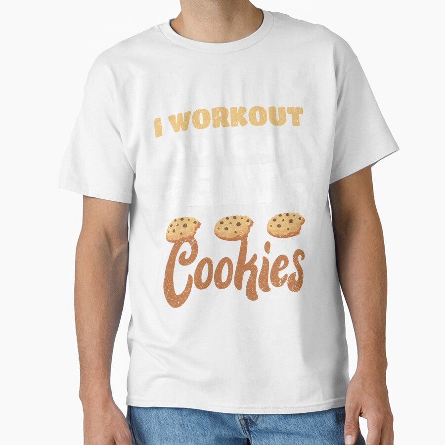Junk Food I Workout So I Can Eat Cookies Funny Foodie by MagicSD Designs Unisex , , , Long Sleeve Tee