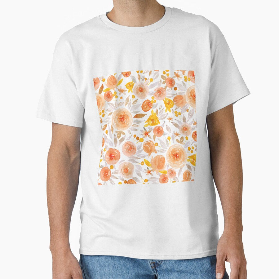Soft and Delicate Watercolor Roses and Flowers by aneladesigns Unisex , , , Long Sleeve Tee