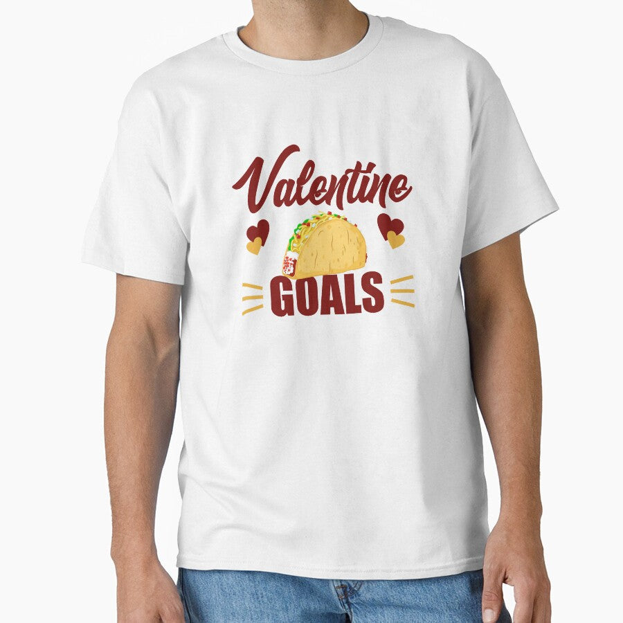 Cute & Funny Valentine Goals Tacos for Taco Lovers by perfectpresents Unisex , , , Long Sleeve Tee