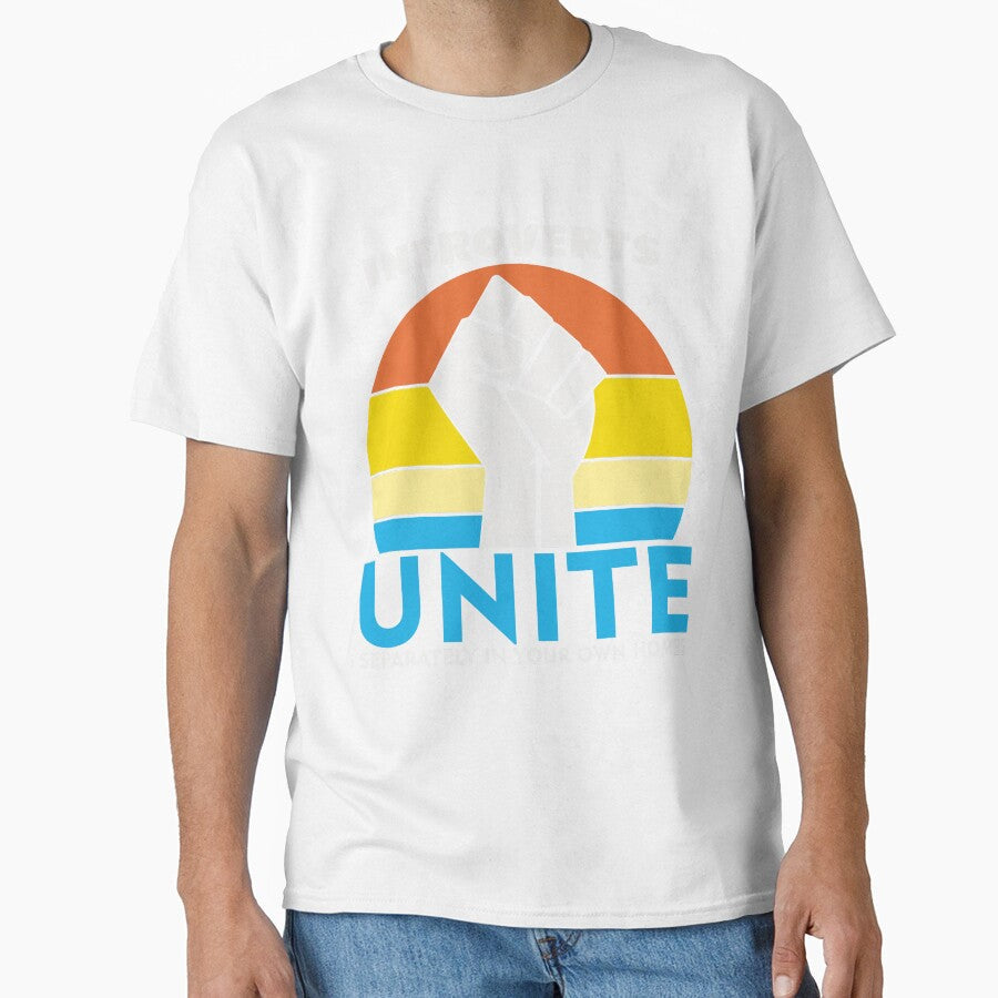 Introverts Unite Separately In Your Homes by UA-Shirts Unisex , , , Long Sleeve Tee