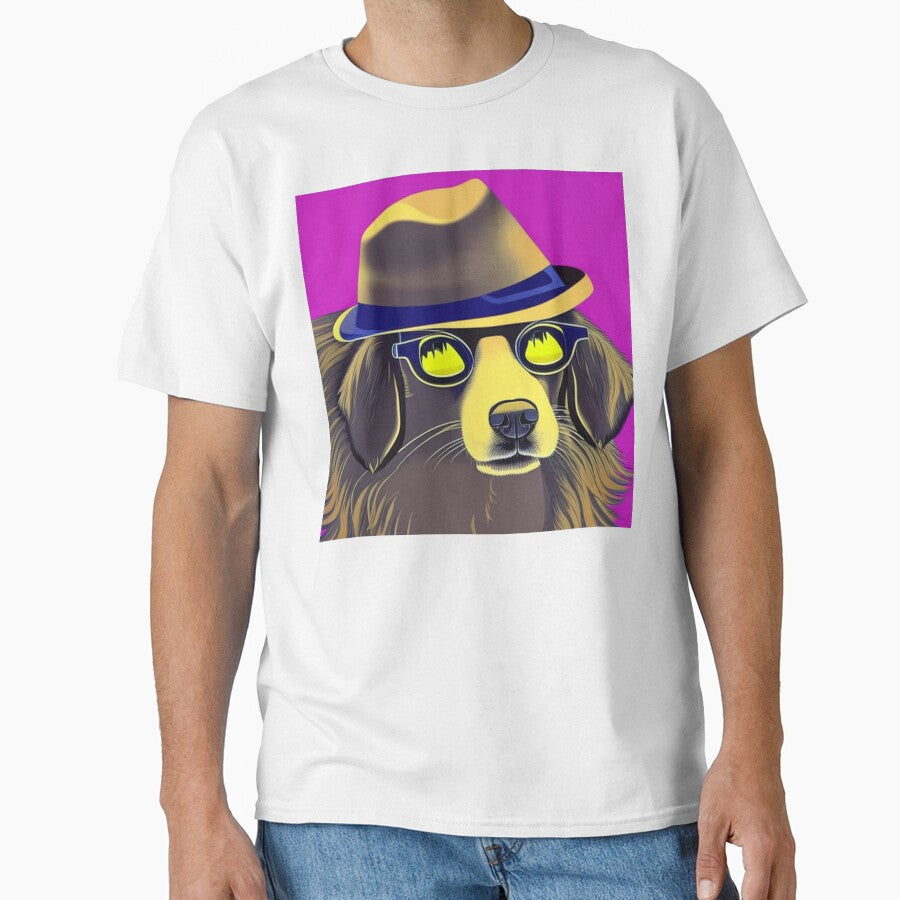 Cool Pup in Shades by artmangos Unisex , , , Long Sleeve Tee