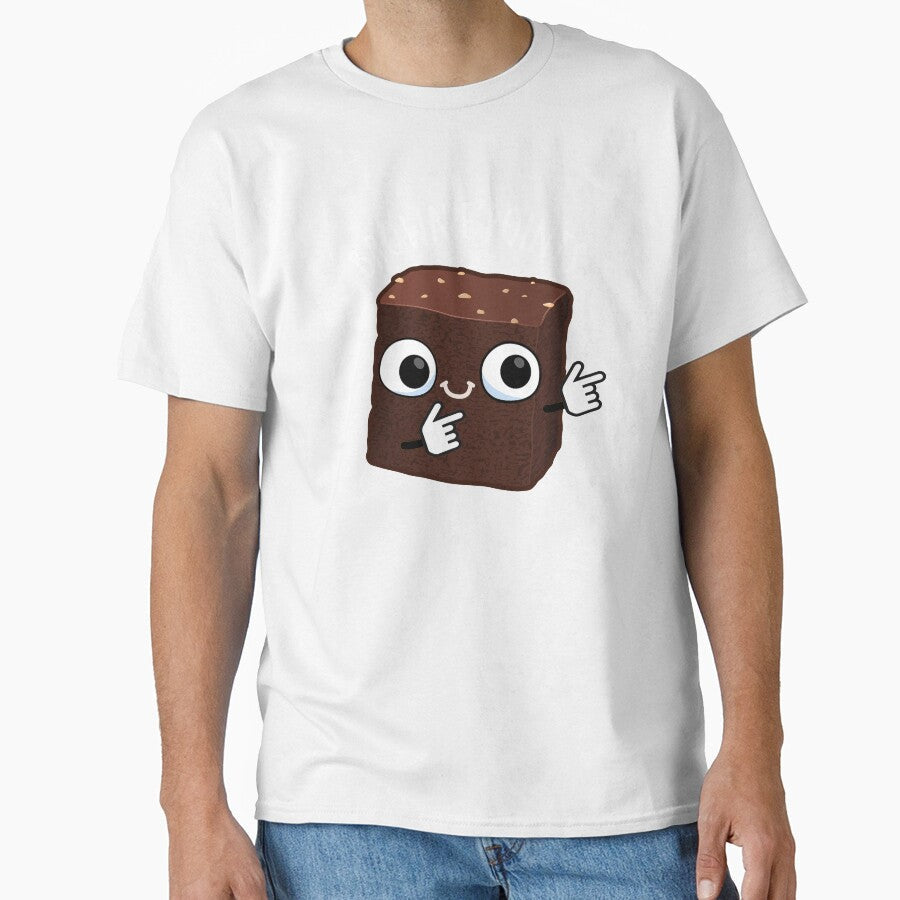 Brownie Points Funny Snack Pun (Dark BG) by punnybone Unisex , , , Long Sleeve Tee