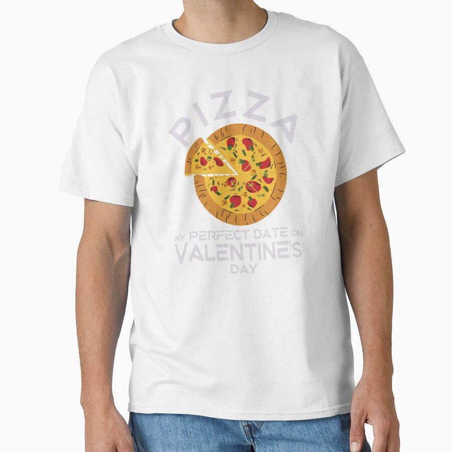 Pizza is my perfect date on Valentine's Day! by TonsPOD Unisex , , , Long Sleeve Tee