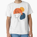 Minimalist Woman Face T-Shirt | Abstract Line Art Female Portrait Tee | Modern Art Gift by etuvibes