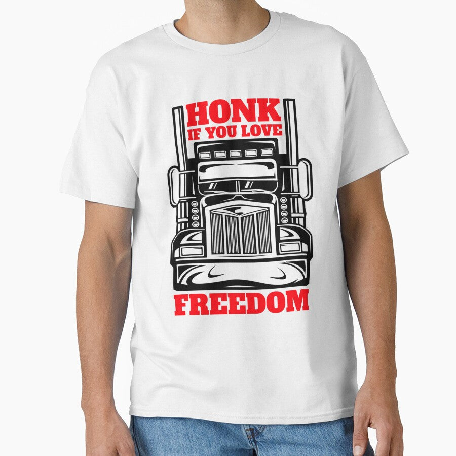 Honk If You Love Freedom Convoy 2022 Long Sleeve by JacksonKen Unisex , , , Long Sleeve Tee