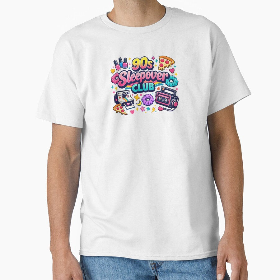 90s Sleepover Club Shirt – Lip Gloss, Scrunchies & Mall Girl Energy | Cute Retro 1990s Girl Nostalgia Tee by MEMORY-LN-Tees