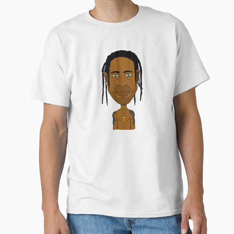 Cool Cartoon Black Guy with Dreads, Green Eyes and Gold Ankh Chain. by Eric Sintès Unisex , , , Long Sleeve Tee