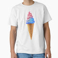 Pink Blue Cotton Candy Ice Cream Cone by Deborah Camp Unisex , , , Long Sleeve Tee