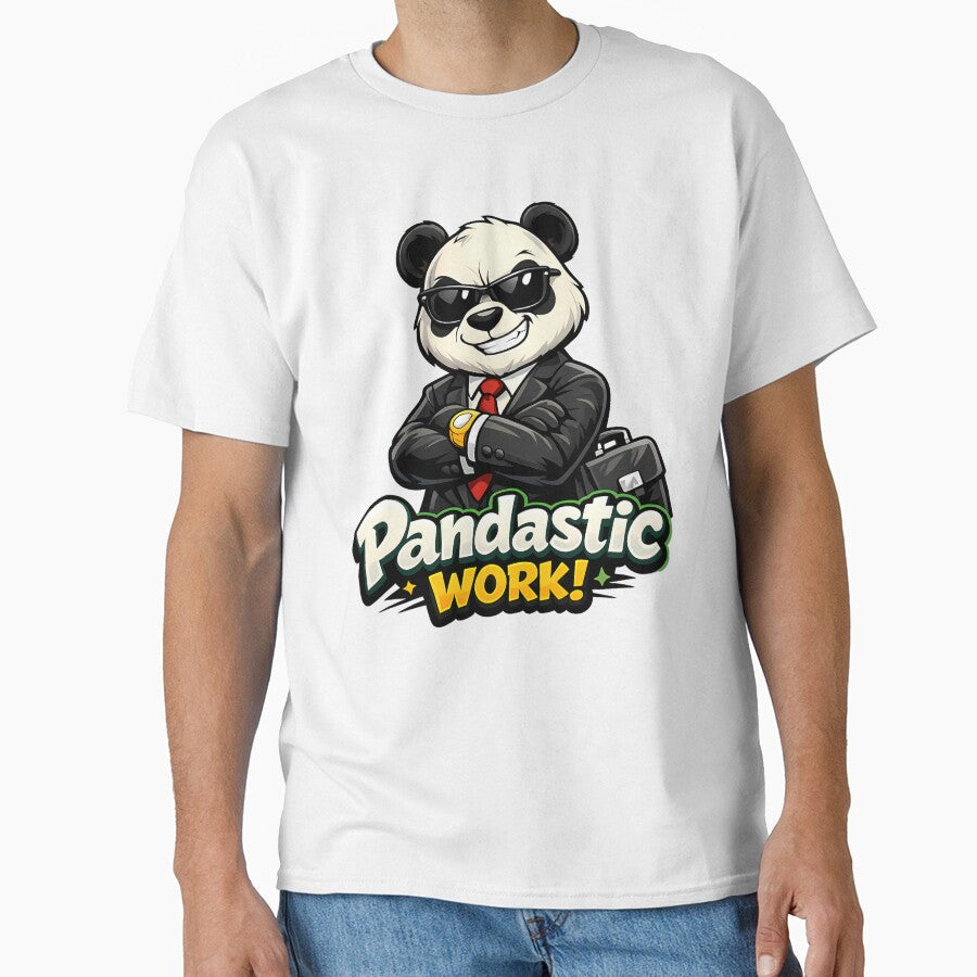 Office Panda Funny Work Cartoon Design, Relatable Panda Character for Daily Office Life by AuraloomAtelier