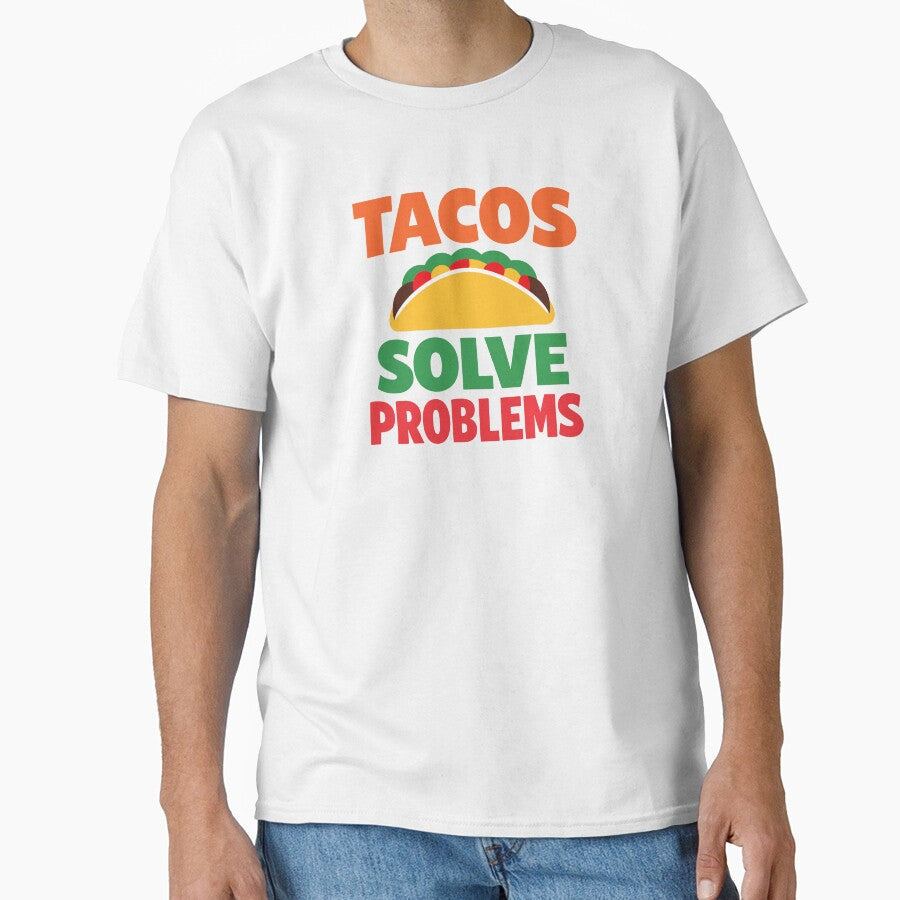 Tacos Solve Problems by xmoudx Unisex , , , Long Sleeve Tee