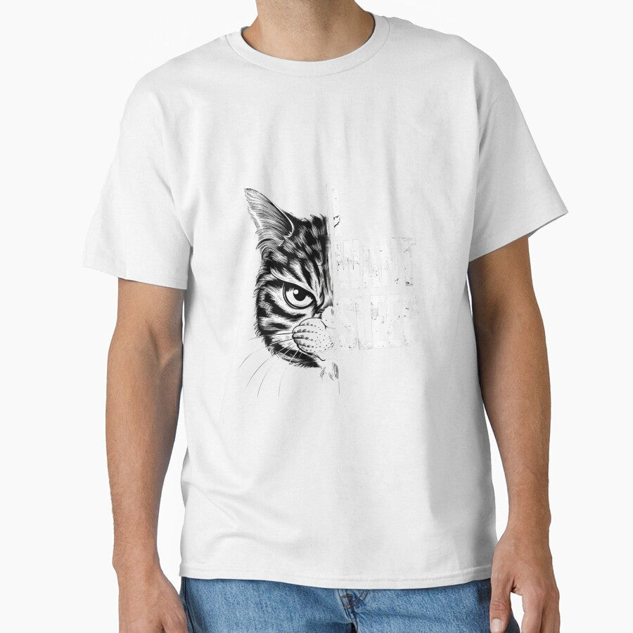 I Want Sleep Cat Funny Art by SHADOWNB69 Unisex , , , Long Sleeve Tee