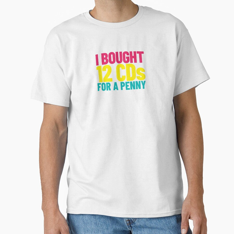 I Bought 12 CDs for a Penny - '90s nostalgia by The Sporty Nerd Unisex , , , Long Sleeve Tee