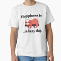 Lazy Day Happiness is a lazy day by PixelsNotPens Unisex , , , Long Sleeve Tee