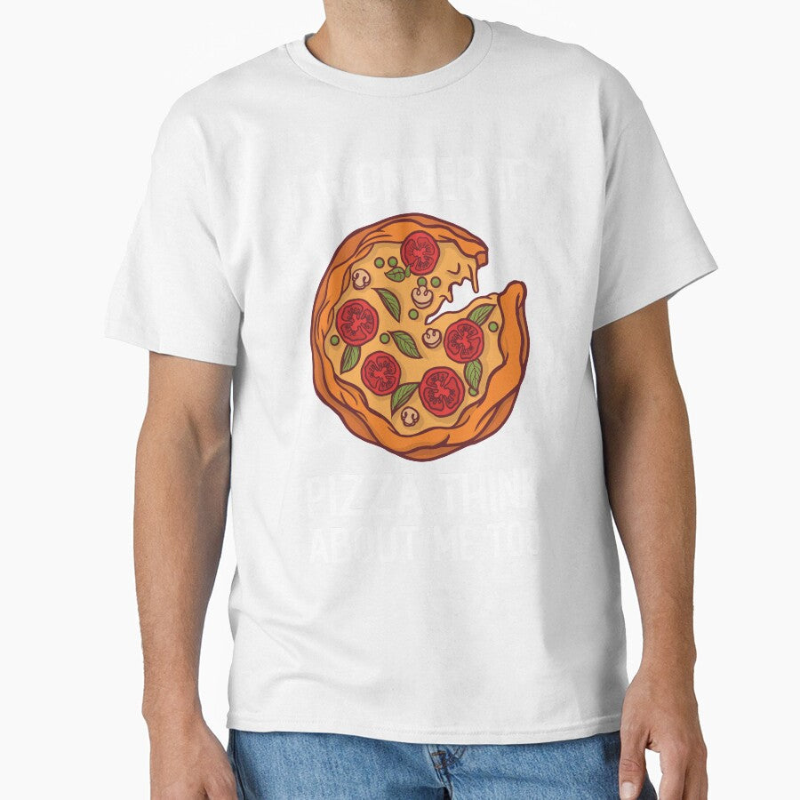 I Wonder If Pizza Think About Me To by OnepixArt Unisex , , , Long Sleeve Tee