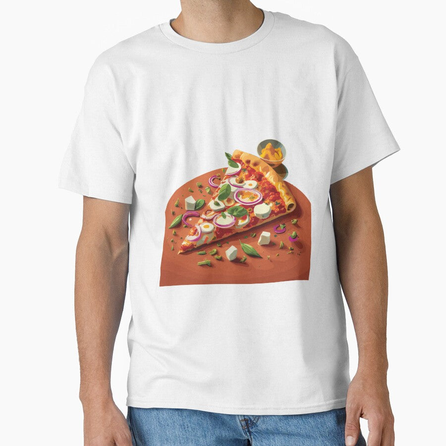 Cute triangle of pizza by TruckerPLShop Unisex , , , Long Sleeve Tee