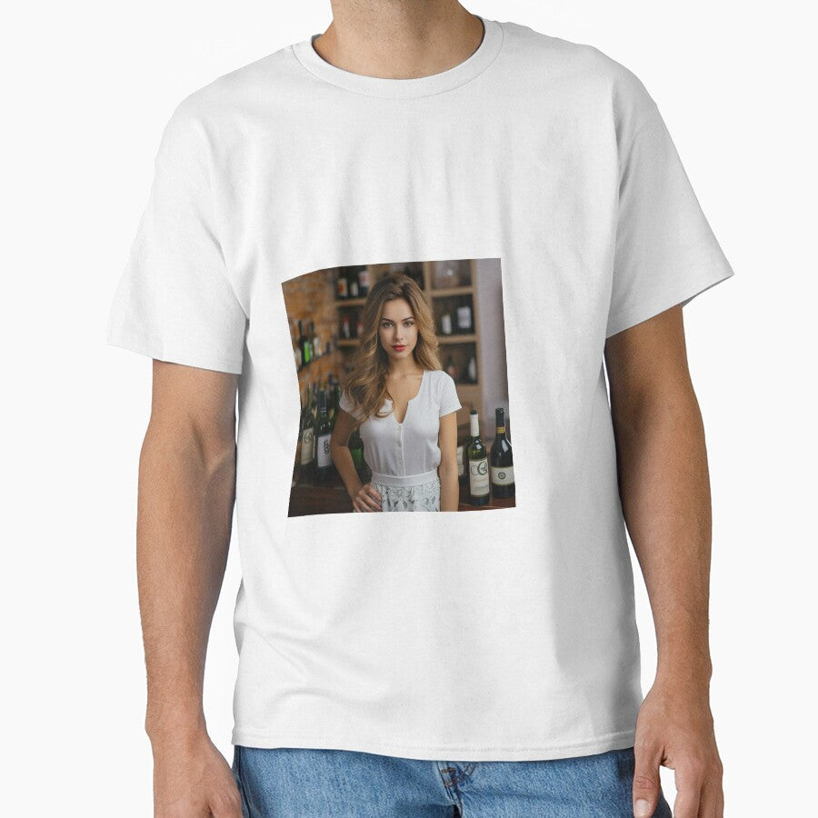 Sommelier Guiding Wine for Upscale Restaurant by TheBrainArt Unisex , , , Long Sleeve Tee