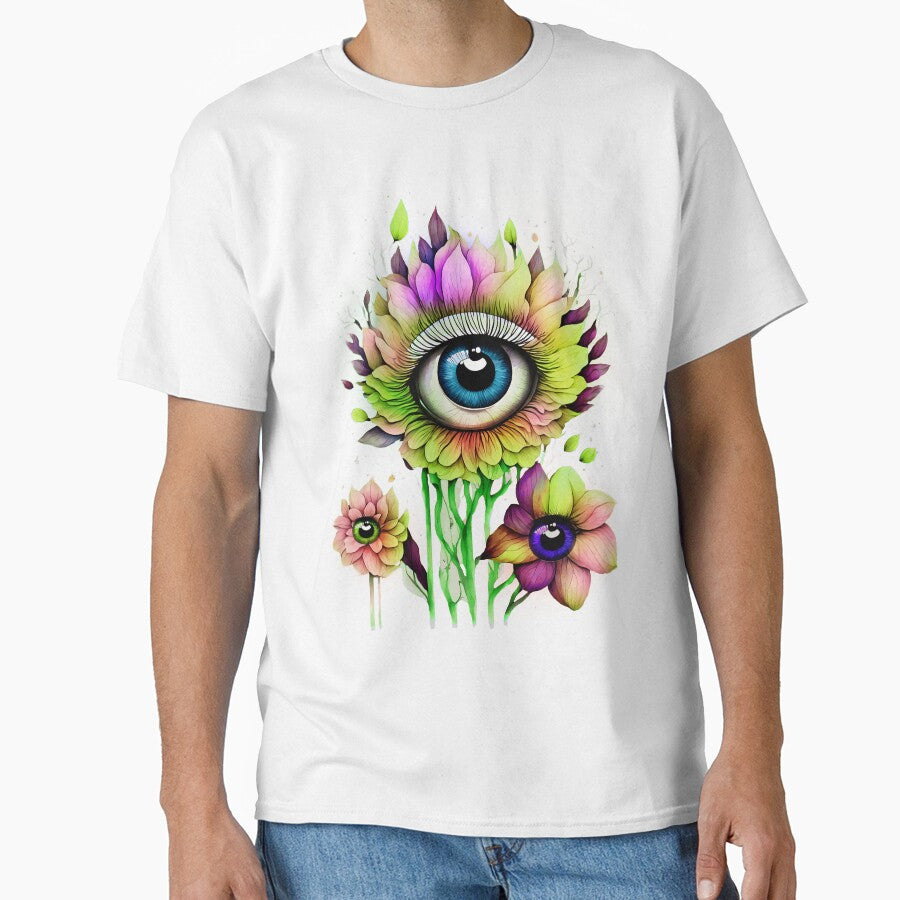 Surreal Eye with Flowers – Mystical Floral Vision Artwork | Dreamy Fantasy Art Design by PENLEAF DESIGNS