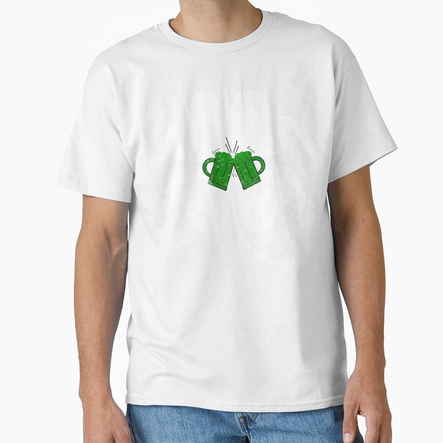 Funny Beer Cheers Shamrock tee for St. Patrick Day Party by ViVedX Unisex , , , Long Sleeve Tee