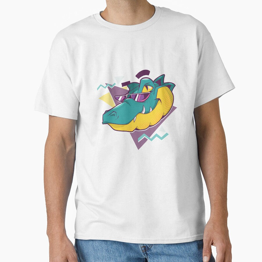 Cool Alligator Crocodile - 90s Party Retro Nostalgia by AaaleXX Unisex , , , Long Sleeve Tee