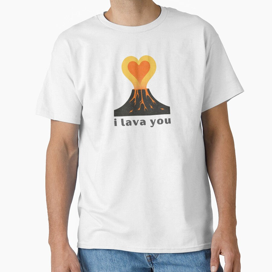 I Lava You - Cute Pun | TeeHee Puns Funny Design by TeeHee Puns Unisex , , , Long Sleeve Tee