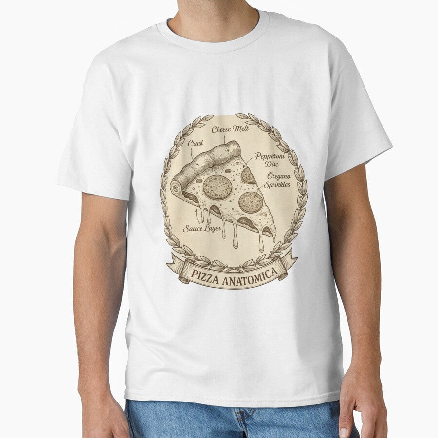 Pizza Anatomica — Vintage Scientific Diagram by magiquecreations Unisex , , , Long Sleeve Tee