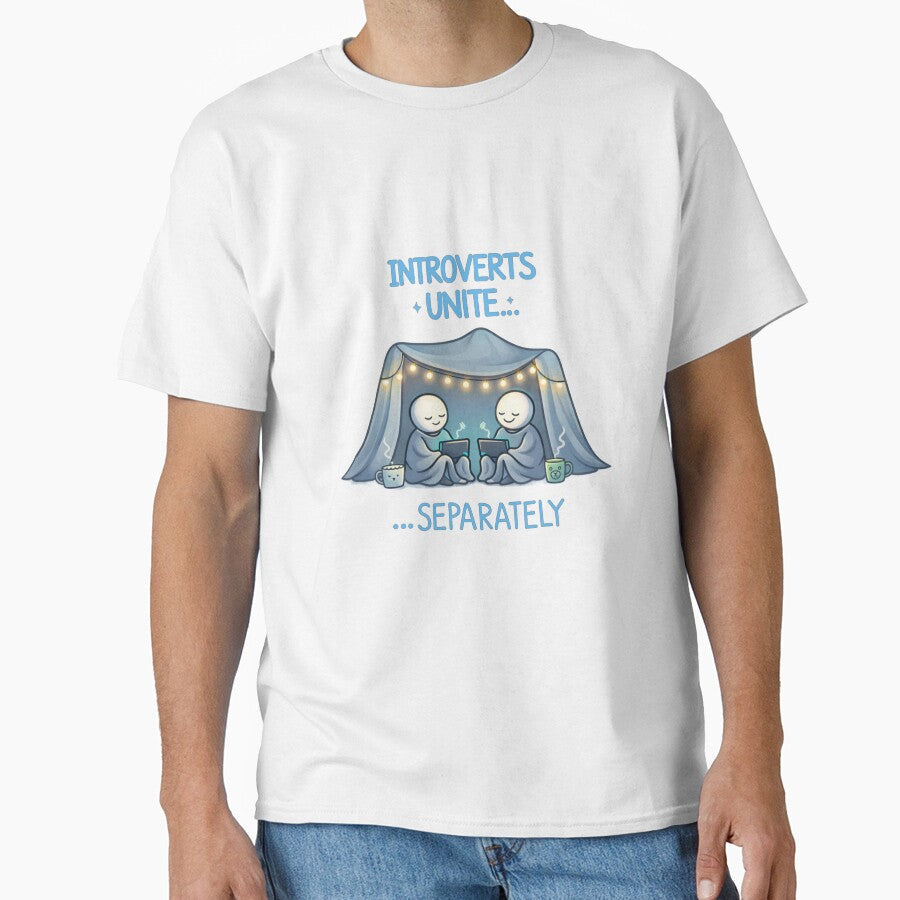Introverts Unite Separately Funny Introvert Quote by PunchDrop Unisex , , , Long Sleeve Tee