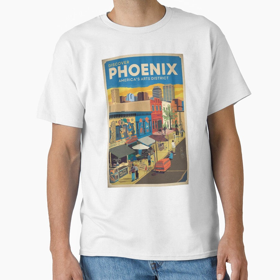 Phoenix Vintage Travel Poster by TravelerRat Unisex , , , Long Sleeve Tee