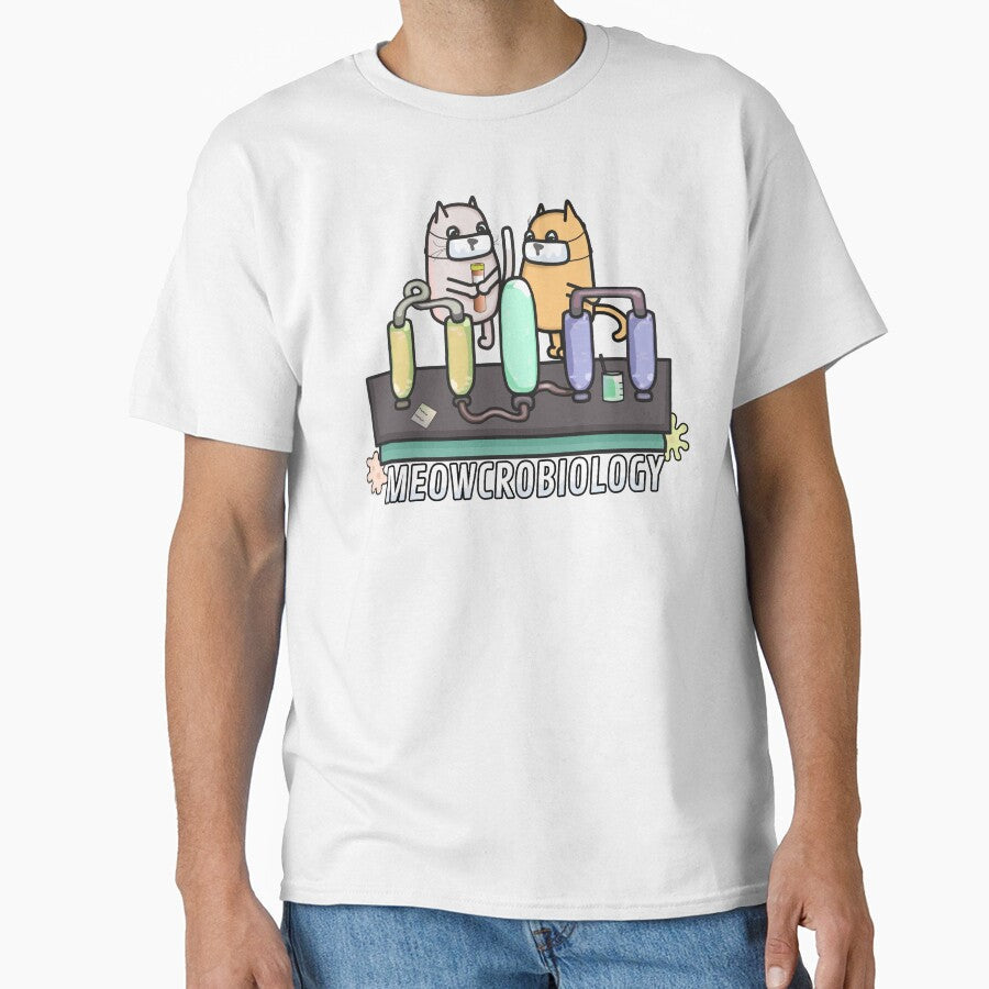 Meowcrobiology - Cat Biology Pun by ViewerEqualsPhoton Unisex , , , Long Sleeve Tee
