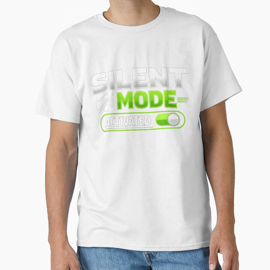 Silent Mode Activated Funny Introvert Humor Antisocial Meme Sticker by Nubrixa-Studio Unisex , , , Long Sleeve Tee