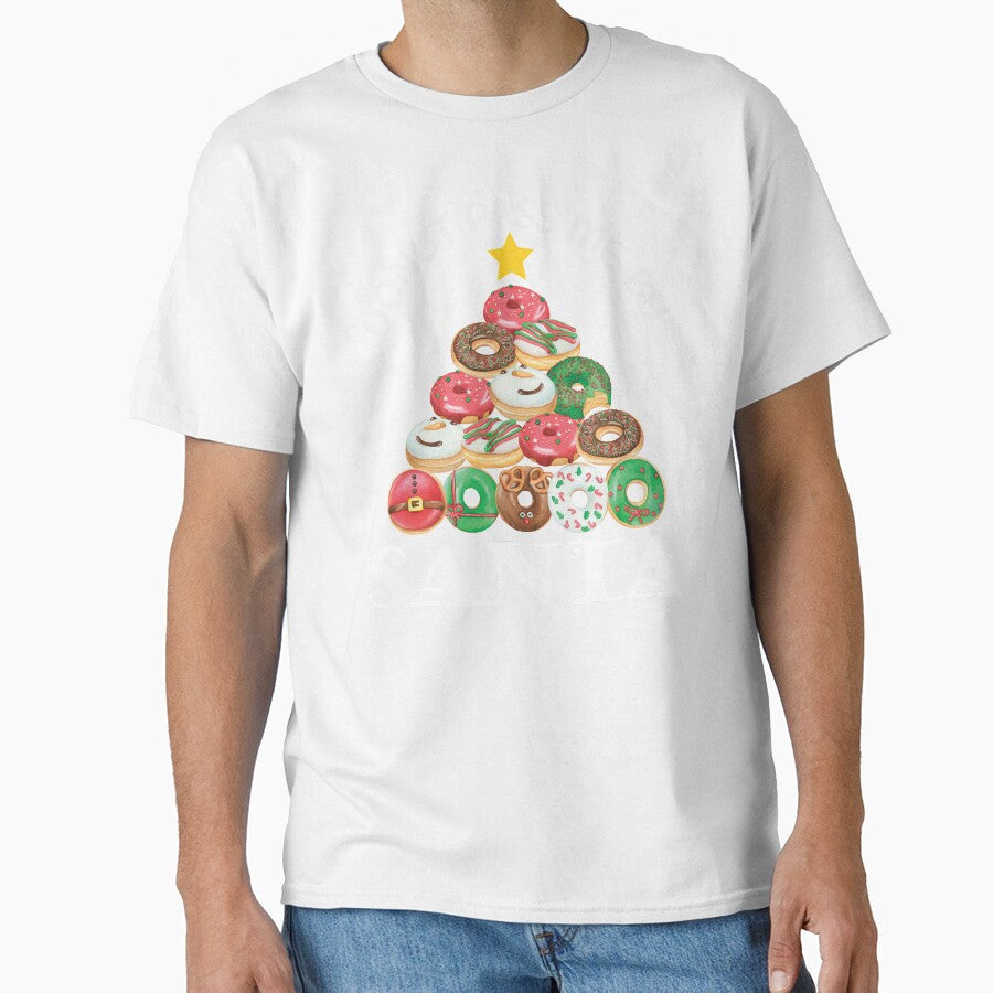 DONUT PASS ME BY SANTA FUNNY CUTE CHRISTMAS TREE by FlutteringWings Unisex , , , Long Sleeve Tee