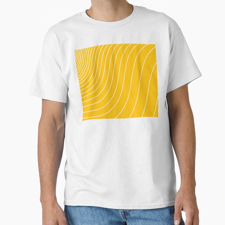 Mid century modern wave in yellow by CherieTree