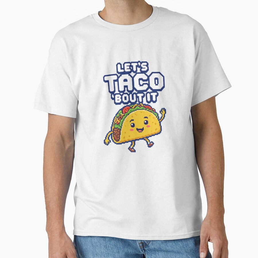 Let's Taco 'Bout It - Cute Pixel Art Food Pun by artistastshirt Unisex , , , Long Sleeve Tee