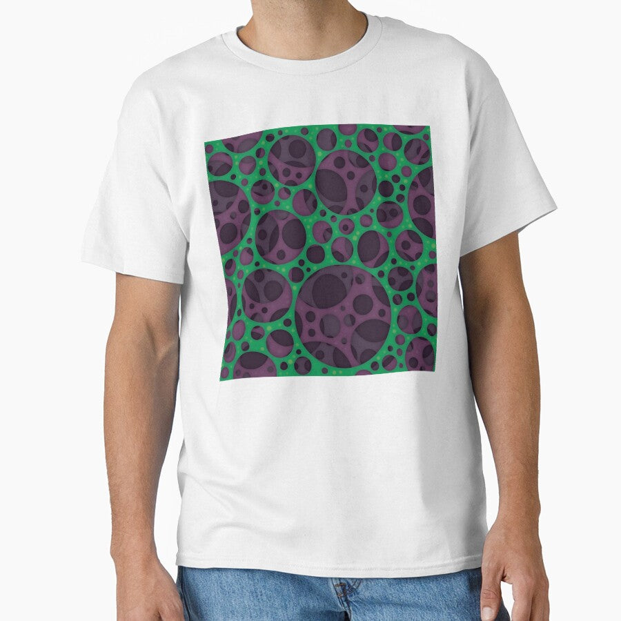 Wicked Trippy Abstract Slime Holes Design Pattern In Purple And Green by fizzgig
