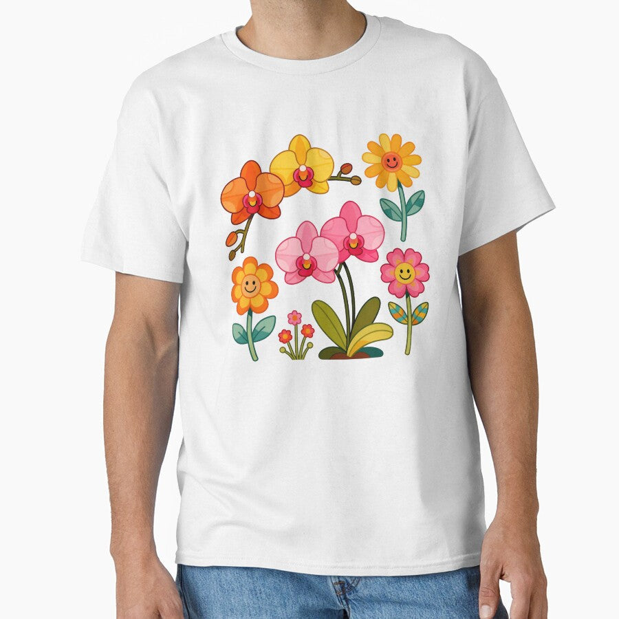 Orchids Retro by Arty Art Unisex , , , Long Sleeve Tee