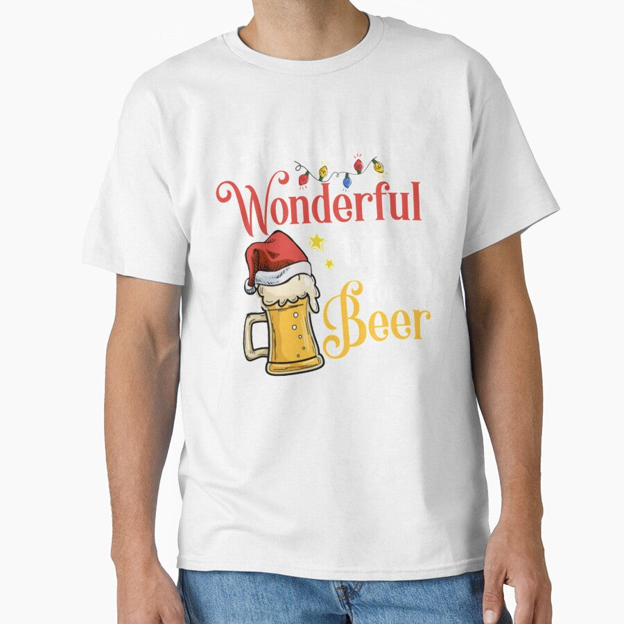 Christmas Beer Drink Mask Tshirt by Clavitaps Unisex , , , Long Sleeve Tee