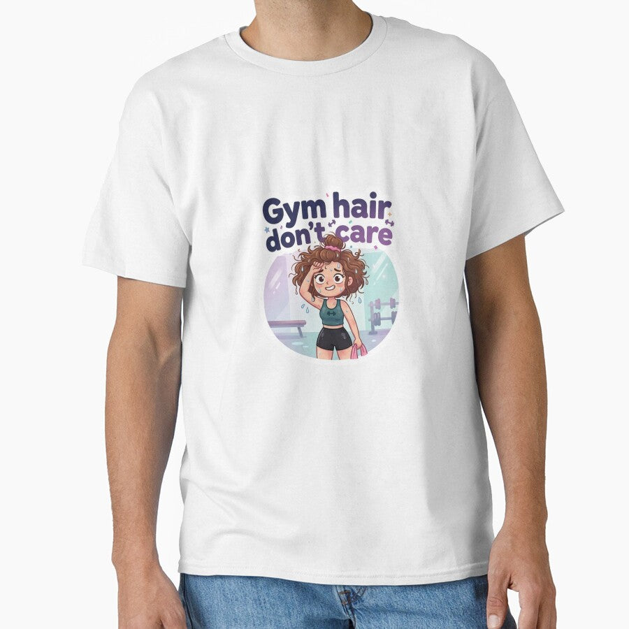 Gym Hair Don’t Care Funny Workout Sticker Fitness Gym Girl Meme by ArmoniaJustin