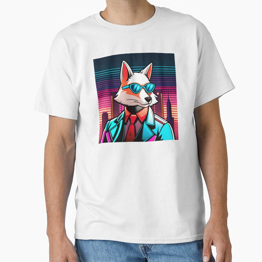 Synthwave Fox by zordhero Unisex , , , Long Sleeve Tee
