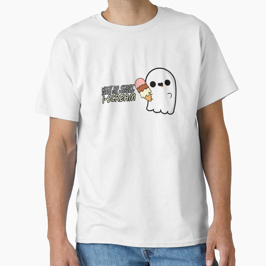 Cute Cartoon Ghost|| Ice Cream || Kawaii Halloween by cookingwithten Unisex , , , Long Sleeve Tee