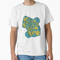 Overlapping Circles - Blue and Yellow - Shadow and Outline by Miranda Benson