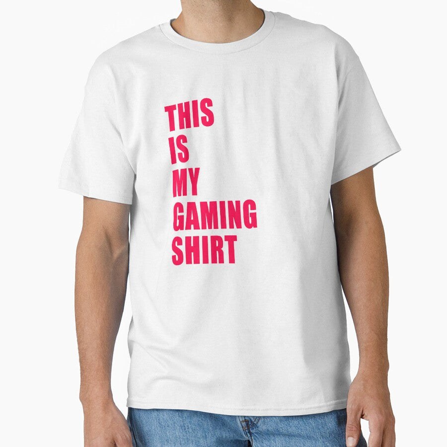 This Is My Gaming Shirt Funny Nerd Gamer Dad Joke Design Red by Jason Gilbert Unisex , , , Long Sleeve Tee