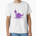 Cute Purple Spotted Sauropod Dinosaur Cartoon by LunaPixelStudio