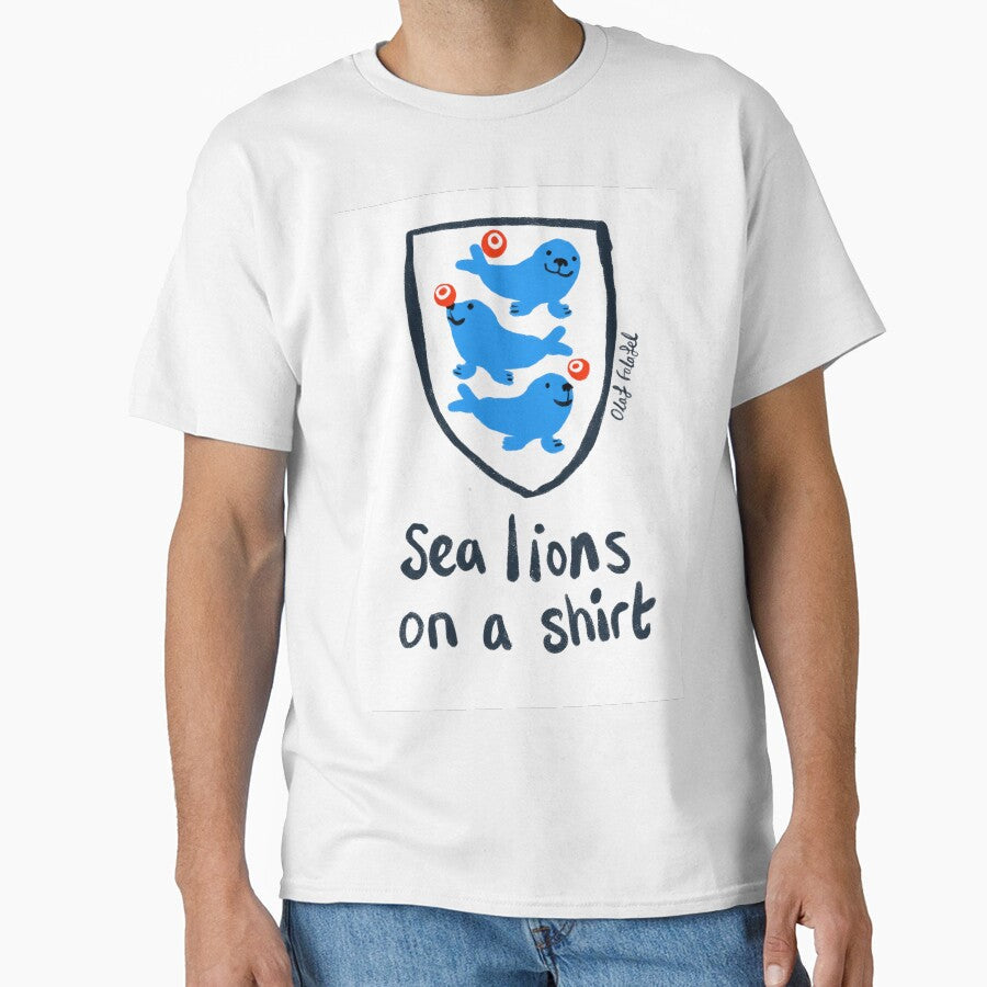 Sea lions on a shirt by Ofalafel Unisex , , , Long Sleeve Tee