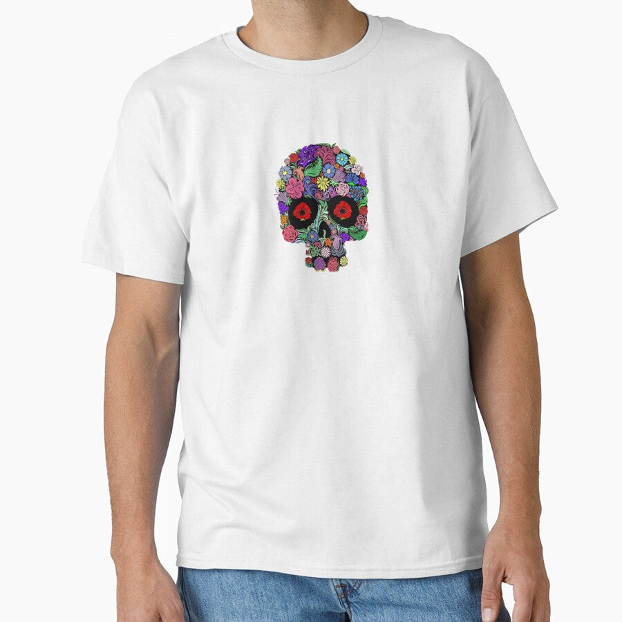 Floral Skull with Poppy Eyes by mlswig