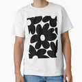 Retro Daisy Flowers in Black & White #1 #floral #pattern #decor #art by Anita's & Bella's Art