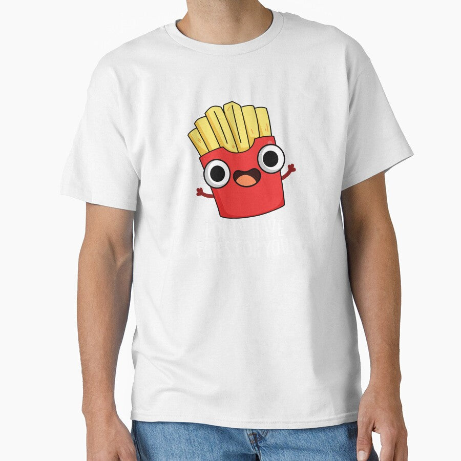 I Only Have Fries For You Funny Food Pun (Dark BG) by punnybone Unisex , , , Long Sleeve Tee