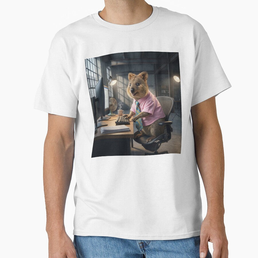 Quokka Improves Office Morale by Tridentulus Unisex , , , Long Sleeve Tee
