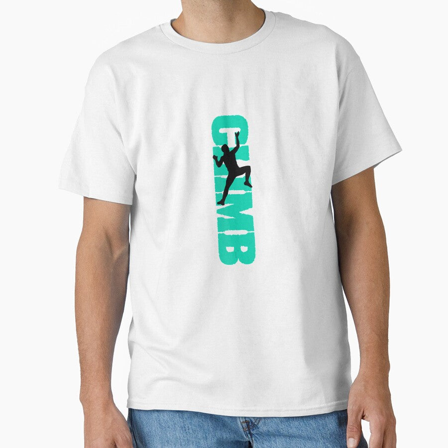 Rock Climbing Climber Boulderer Rock Climbing Climber Mountain Bouldering Funny by Jutisi Unisex , , , Long Sleeve Tee
