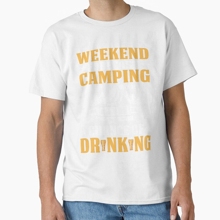 Camp Funny Weekend Forecast Camping with A Chance of Drinking by mmos Unisex , , , Long Sleeve Tee